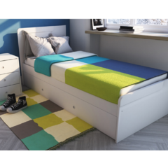 Cama 1 Plaza Con Carrocama Blanco - comprar online