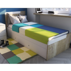 Cama 1 Plaza Con Carrocama Helsinki-Blanco - comprar online