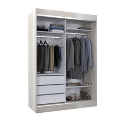 Vestidor 2 Puertas 1 Puerta Con Espejo 140Cm Helsinki - comprar online