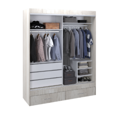 Vestidor 2 Puertas 1 Puerta Con Espejo 180Cm Helsinki - comprar online