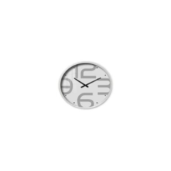 Reloj De Pared De Borde Metalico Blanco Con Frente De Vidrio (209140)