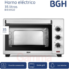 Horno Eléctrico BGH 35L Pl (Bhe35S22/ Pnh048221)