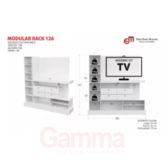 Modular Rack 126 Para Tv Hasta 55" (81002) en internet