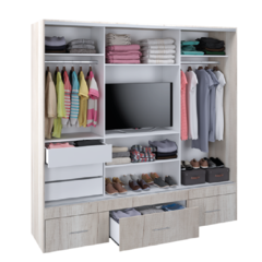 Vestidor 3 Puertas 220Cm Blanco - comprar online