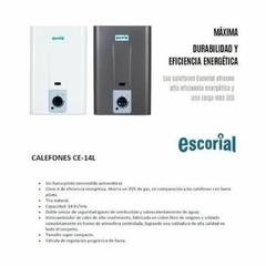 Calefón Escorial 14Lts Gas Envasado - Gamma Hogar