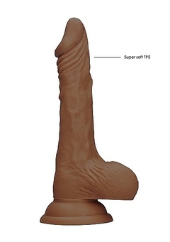 Realistic Dildo With Balls - 25 cm - Brown en internet