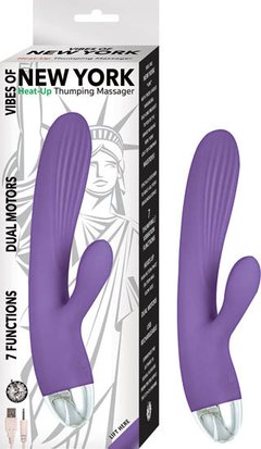 VIBRADOR CON FUNCION DE CALENTAMIENTO Y EMPUJE VIBES OF NEW YORK - PURPLE - comprar en línea