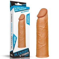 Add 1" Pleasure X Tender Penis Sleeve - Brown