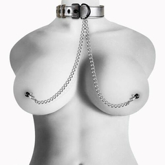 Collar con pinzas para pezones Lovetoy - Inttimus Sex Shop