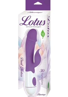 Lotus Sensual Massager #6 Silicona Conejo Vibrador – Púrpura