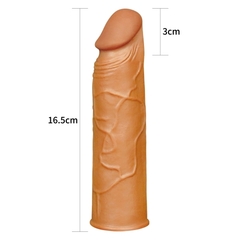 Add 1" Pleasure X Tender Penis Sleeve - Brown - Inttimus Sex Shop