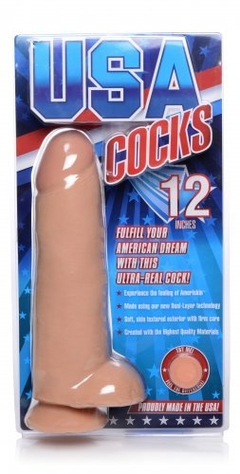 USA Cocks Consolador Ultra Real De Doble Capa 31x9cm - comprar en línea