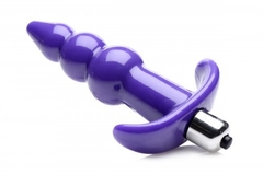Ribbed Vibrating Butt Plug - Purple - comprar en línea