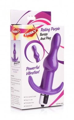 Bumpy Vibrating Anal Plug - Purple - tienda en línea