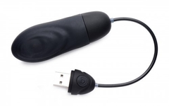 7X Pulsing Rechargeable Silicone Vibrator - Black - comprar en línea