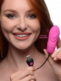 7X Pulsing Rechargeable Silicone Vibrator - Pink - tienda en línea