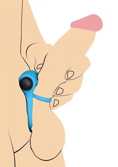 Remote Control 28X Vibrating Cock Ring & Bullet - Blue - Inttimus Sex Shop