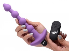 Remote Control Vibrating Silicone Anal Beads - Purple - tienda en línea