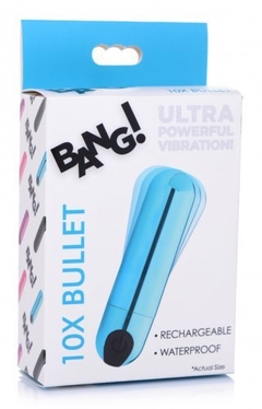 10X Rechargeable Vibrating Metallic Bullet - Blue - tienda en línea