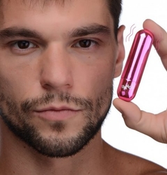 10X Rechargeable Vibrating Metallic Bullet - Pink - Inttimus Sex Shop