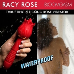 Bloomgasm Racy Rose Vibrador de rosas para empujar y lamer en internet