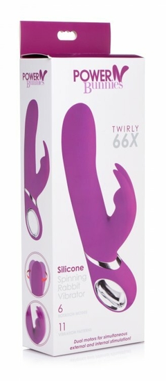 Vibrador de silicona con rotación Rabbit Twirly 66x - comprar en línea