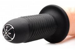 The Curved Dicktator Vibrating Giant Dildo Thruster Beige - comprar en línea