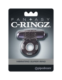 FANTASY C-RINGZ VIBRATING SUPER RING – BLACK - comprar en línea