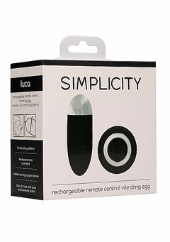 Luca – Rechargeable Remote Control Vibrating Egg – Black - comprar en línea