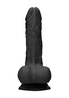 Realistic Dildo With Balls - 23 cm - Black - Inttimus Sex Shop