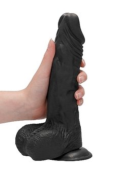 Realistic Dildo With Balls - 23 cm - Black - Inttimus Sex Shop
