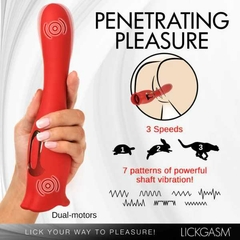 Vibrador de besos de doble extremo Lickgasm Kiss & Tell Pro - tienda en línea