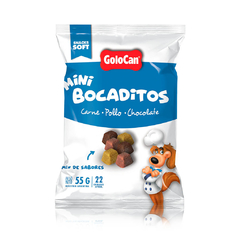 MINI BOCADITOS CARNE POLLO Y CHOCOLATE x 55 G