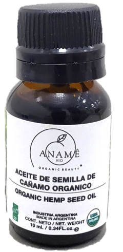 Aceite  De  Semilla de Cañamo Orgánico x 10 Ml. Certificado - Aname Vio - Cosmética Orgánica Certificada - comprar online
