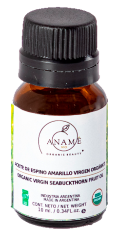 Aceite de Espino Amarillo Virgen Orgánico x 10 Ml. - Certificado - Aname Vio - Cosmética Orgánica Certificada