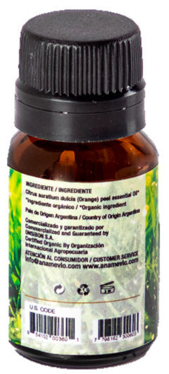 Aceite Esencial de Naranja Orgánico x 10ml. Certificado - Aname Vio - Cosmética Orgánica Certificada - comprar online