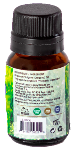 Aceite Esencial de Orégano Orgánico x 10 Ml. - Certificado - Aname Vio - Cosmética Orgánica Certificada - comprar online