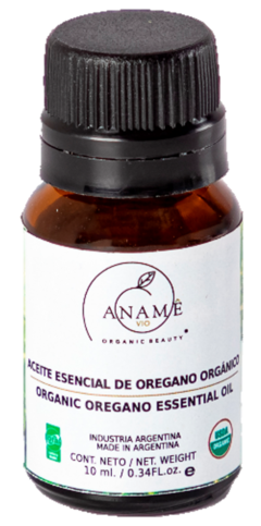 Aceite Esencial de Orégano Orgánico x 10 Ml. - Certificado - Aname Vio - Cosmética Orgánica Certificada