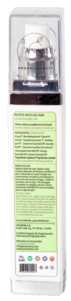 Tónico Orgánico Hidratante x 120 ml. - Aname Vio - Cosmética Orgánica Certificada en internet