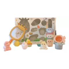 Set De Baño Bebe Animales Formas Y Barcos 22 Piezas Color Pastel - comprar online