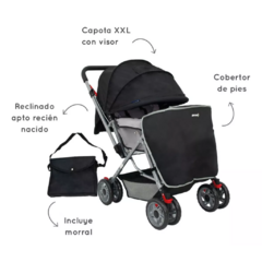 Coche Cuna Bebé Avanti Baranda Rebatible Dallas C Cobertor Color Negro - comprar online