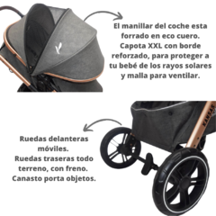 COCHE 3 EN 1 PREMIUM BABY KANSAS GRIS