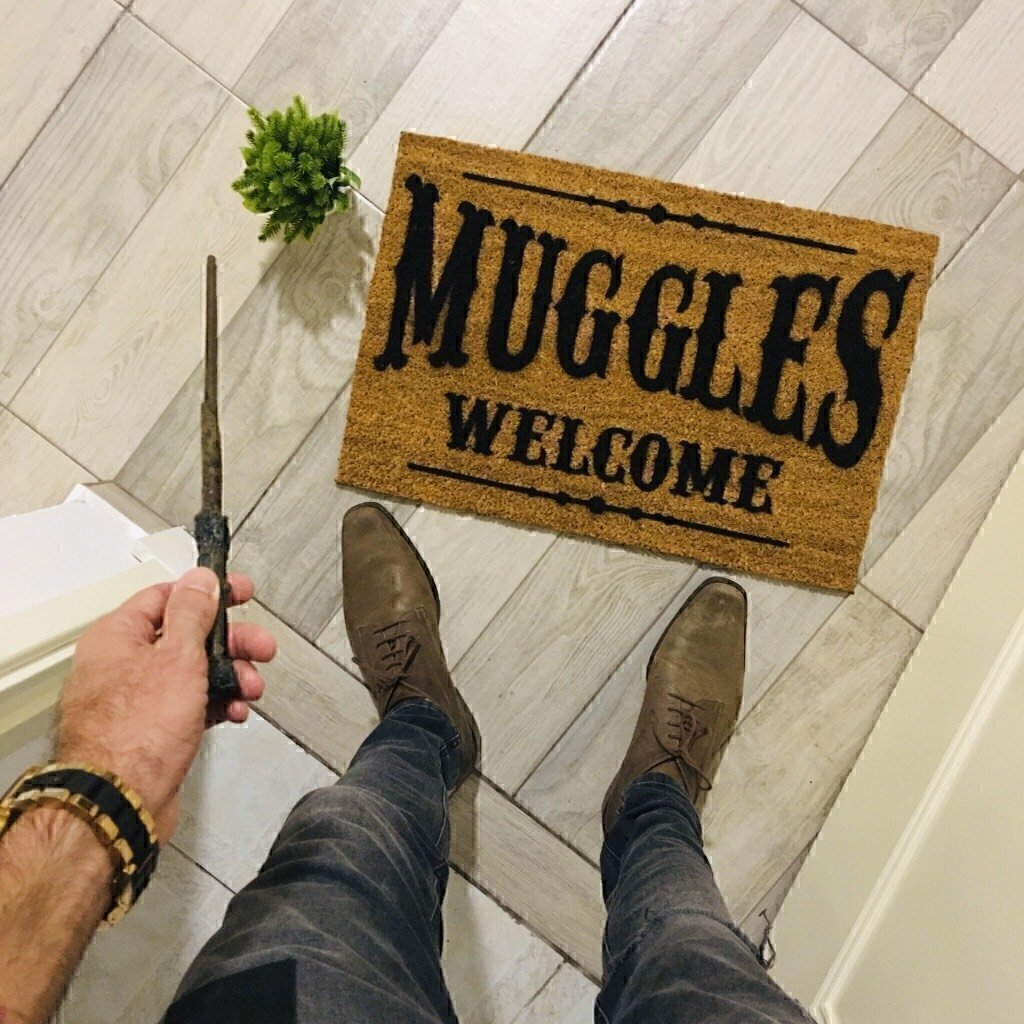 Muggles Welcome Felpudo Harry Potter > Figuras, Harry Potter