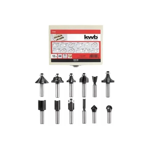 Kit Set Juego Fresa Para Madera Router Fresadora Einhell Kwb