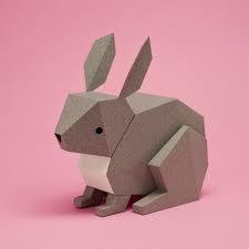 Conejo europeo n°3 : conejo de papel para armar - comprar online