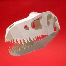 Tyrannosaurus Rex n°4 : cráneo de dinosaurio de papel para armar