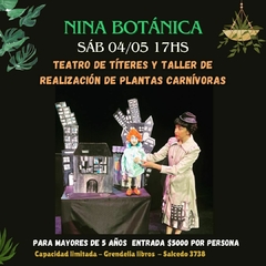 NINA BOTANICA - SABADO 4 DE MAYO 17HS