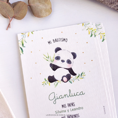 ESTAMPITA BAUTISMO MODELO PANDA - Lorenza Diseño