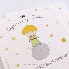 ESTAMPITA BAUTISMO MODELO PRINCIPITO MELLIZOS - comprar online