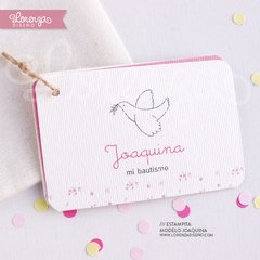 ESTAMPITA BAUTISMO LIBRITO MODELO JOAQUINA